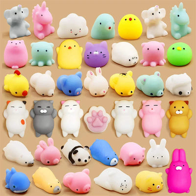 50-5PCS Mochi Squishies Kawaii Anima Squishy Toys For Kids Antistress Ball Squeeze Party Favors Stress Relief Toys For Birthday - Smarsty