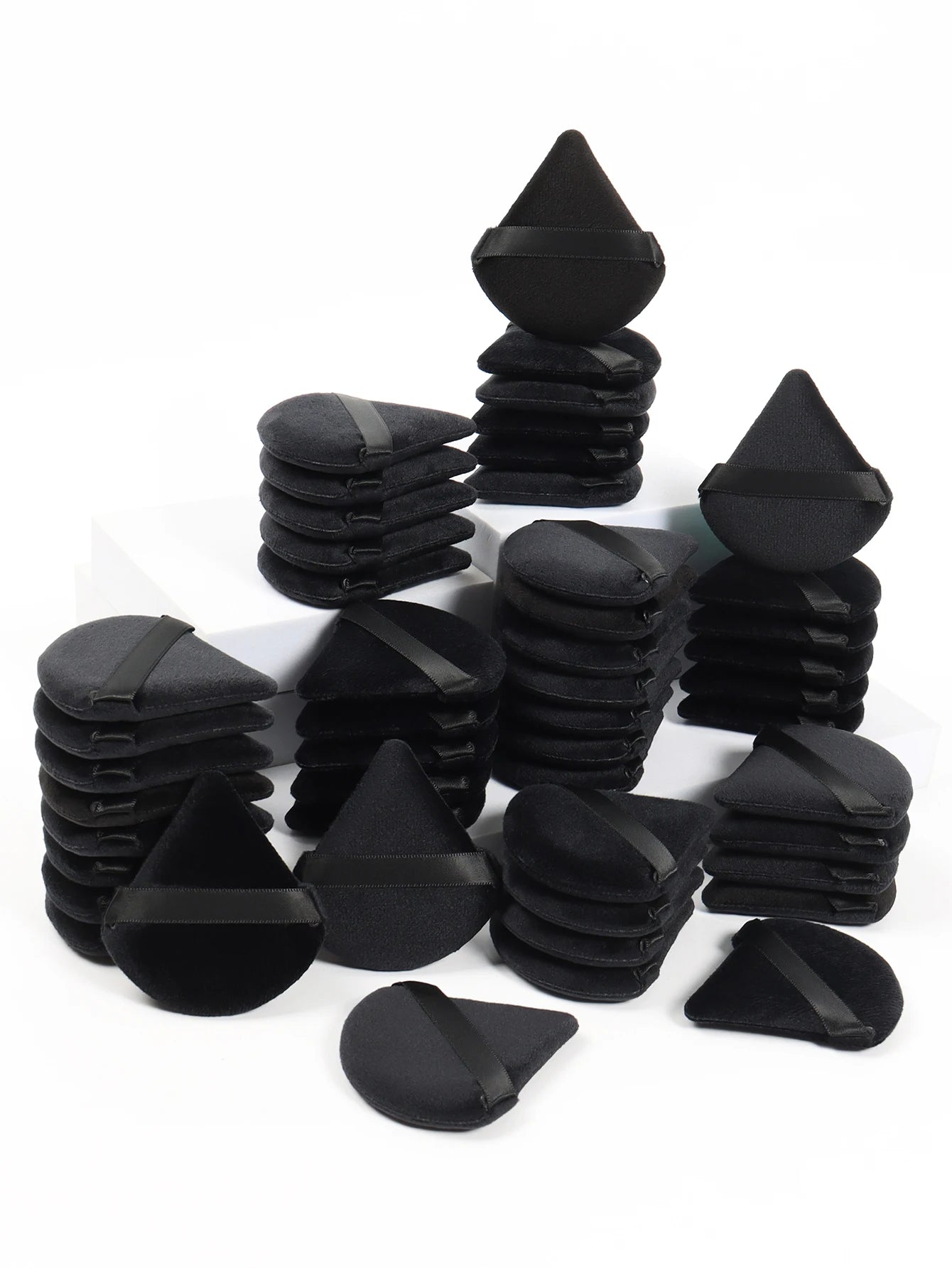 Black Triangle Powder Puff for Flawless Makeup Application - Smarsty
