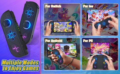 Bluetooth 5.2 Joy Controller with RGB LED for Nintendo Switch - Smarsty