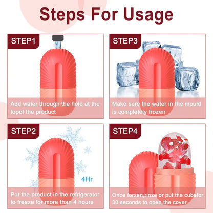 Ice Face Roller and Gua Sha Set for Effective Facial Massage - Smarsty
