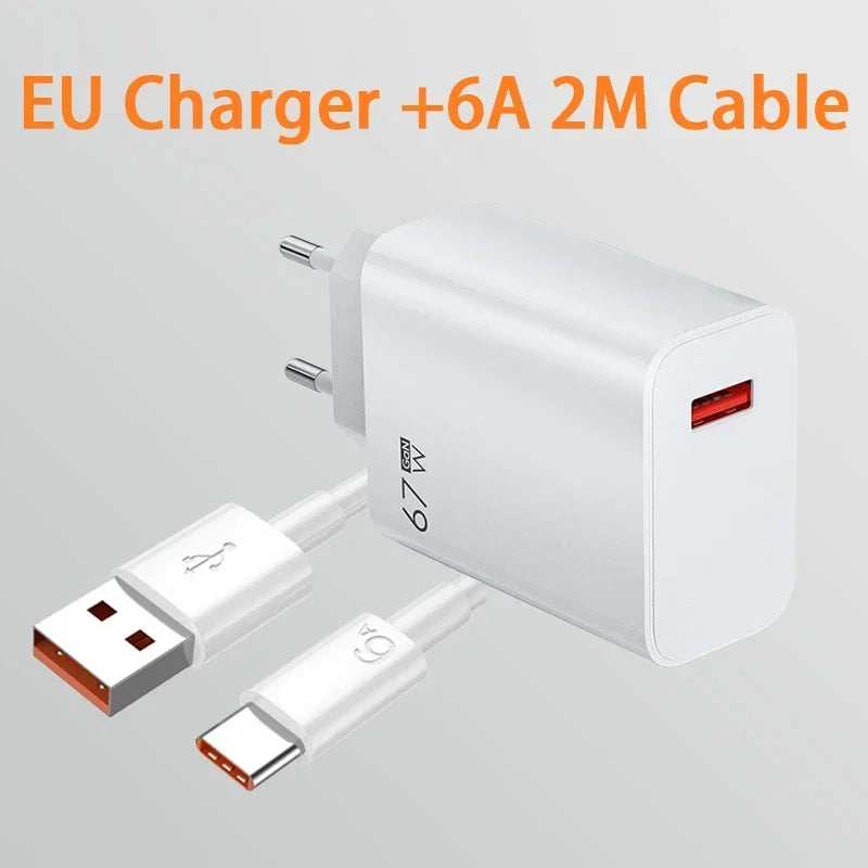 67W USB C Fast Charger With Cable For Android Phones - Smarsty