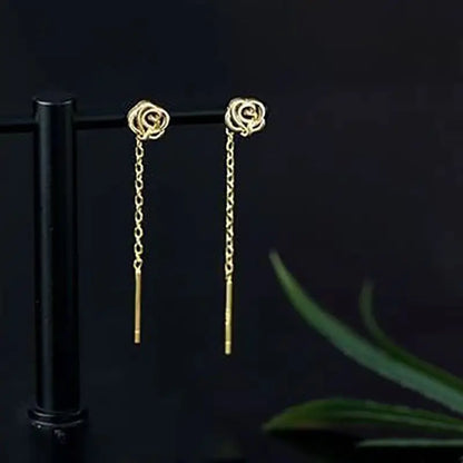 Trendy Long Tassel Heart Drop Earrings for Stylish Women - Smarsty