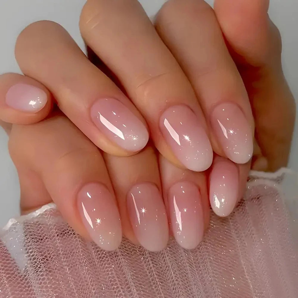 24PCS Almond Fleshcolor Press On Nails for Summer - Smarsty