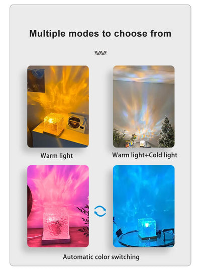 Dynamic Rotating Water Ripple Projector Night Light - Smarsty