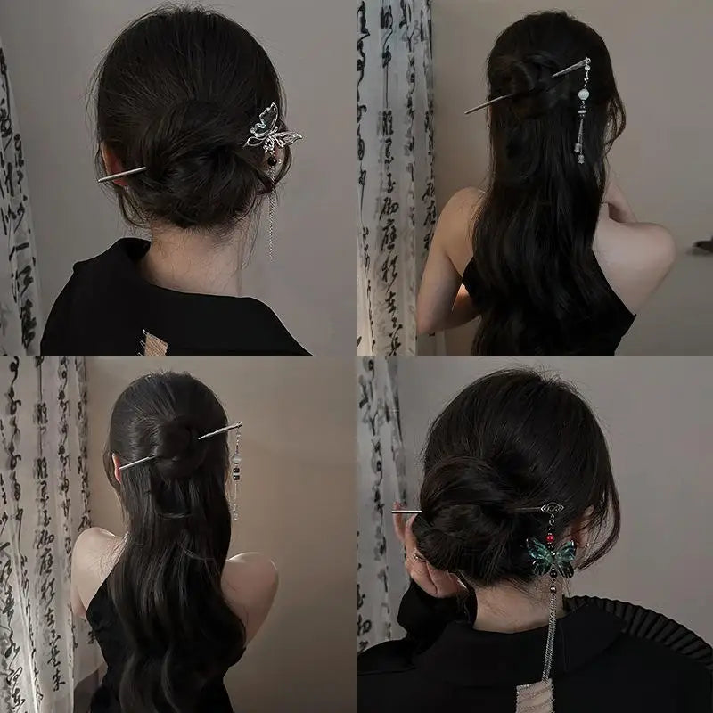 2024 Vintage Chinese Style Butterfly Hair Stick for Women - Smarsty