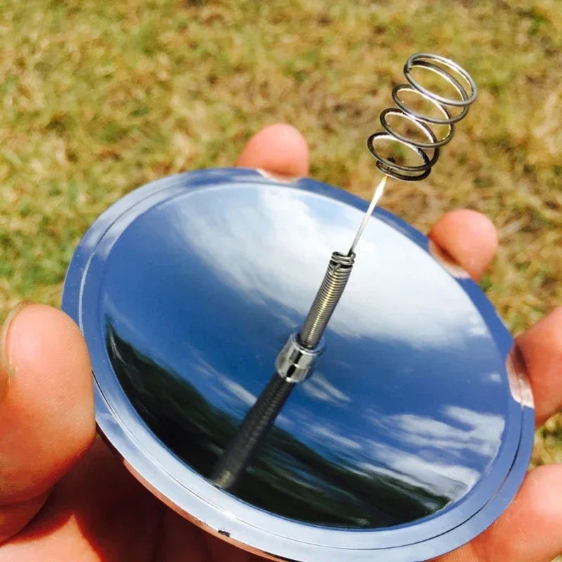 Solar-powered Cigarette Lighter, Outdoor Portable Windproof Lighter, Emergency Survival Tools and Equipment for Hiking