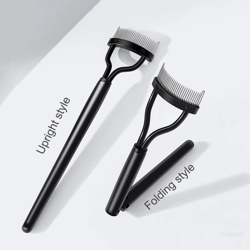 Black Foldable Eyelash Brush Comb for Perfectly Separated Lashes - Smarsty