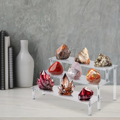 1pc,Multilayer acrylic transparent display rack, desk storage rack, suitable for cosmetics, perfume, dolls, nail polish shelf by Smarsty