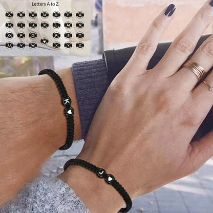 Handmade Adjustable Heart Bracelets A-Z Initials for Friendship - Smarsty