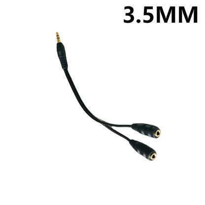 Dual Female Audio Cable Y Splitter For Headphones - Smarsty