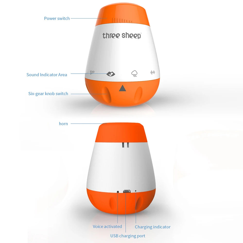 Calming Baby White Noise Machine With Voice Sensor Bedtime - Smarsty