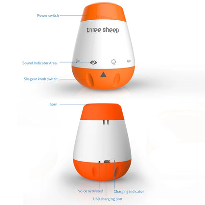 Calming Baby White Noise Machine With Voice Sensor Bedtime - Smarsty