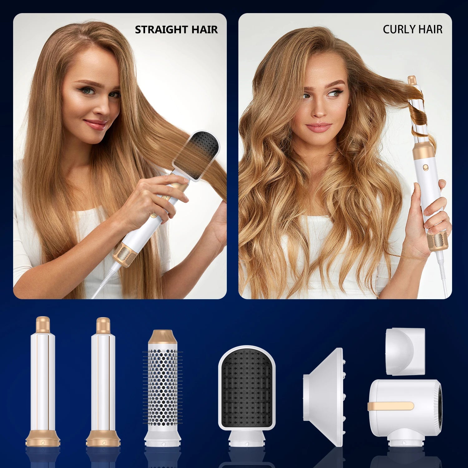 High Speed 7 In 1 Hair Dryer Brush with Diffuser - Smarsty