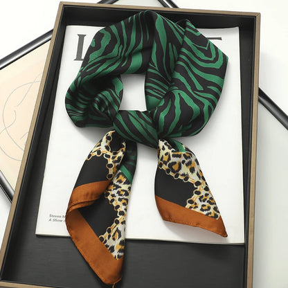 Women Silk Scarf Small Satin Square Neck Wrap - Smarsty