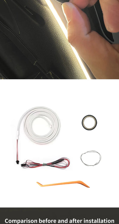 Car high brightness trunk lighting ambient light interior decoration LED wiring free automatic sensing tailgate light strip - Smarsty