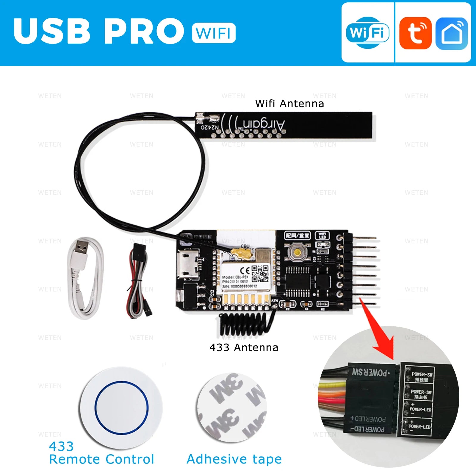Smart Wifi Power Reset Switch for PC Control - Smarsty