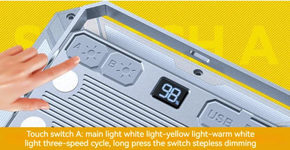 Portable LED Camping Tent Light Rechargeable Searchlight High Power Outdoor Emergency Lighting Waterproof Hanging Night Lamp
