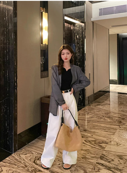 2025 Basic V-neck Chic  Autumn Winter Pullover Women Female Knitted Ribbed Sweater Slim Long Sleeve Badycon High Quality Sweater - Smarsty