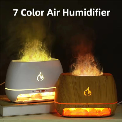 3D Flame Aroma Humidifier with Colorful Night Light - Smarsty