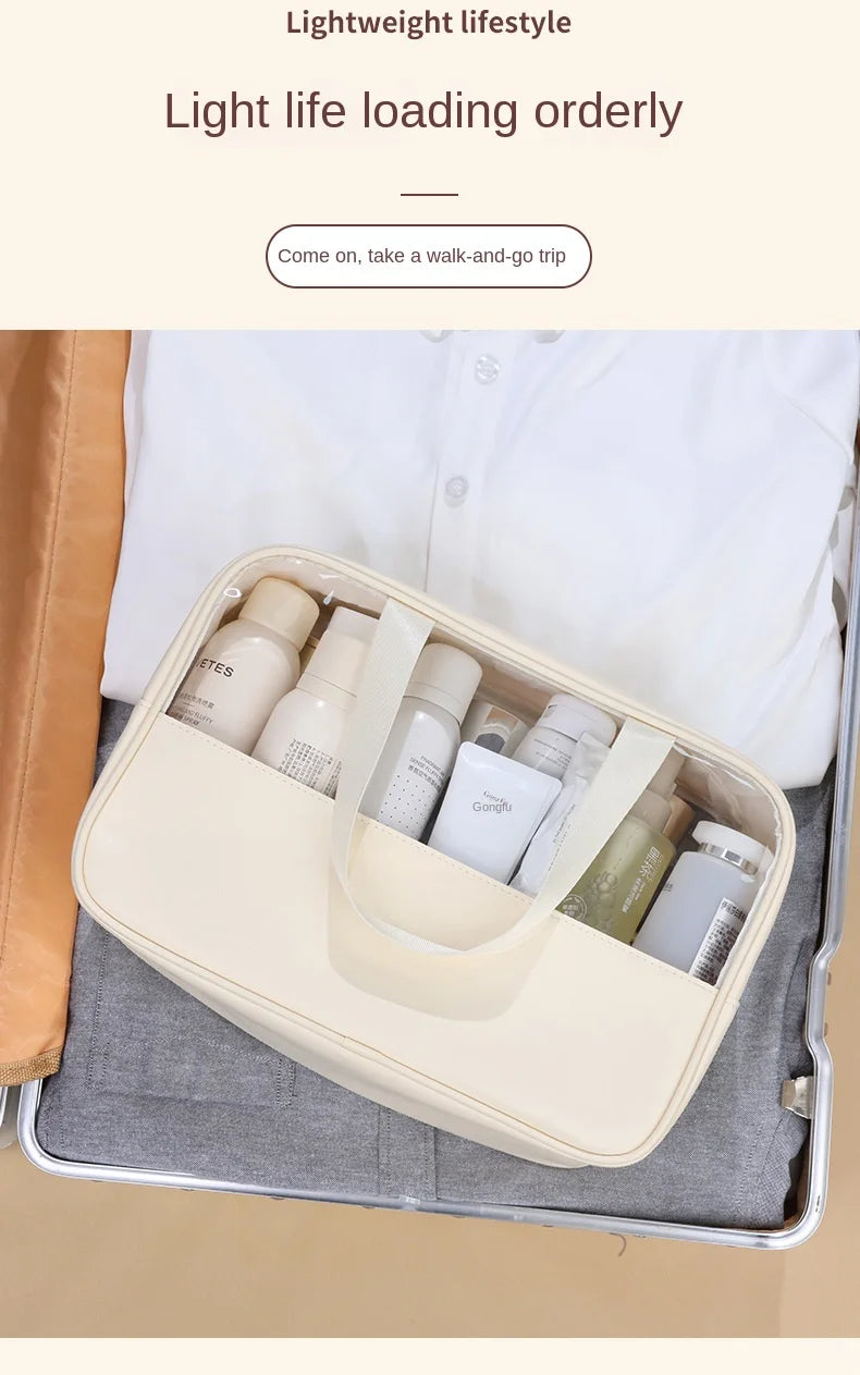 Transparent Travel Cosmetic Bag Large Capacity Waterproof - Smarsty