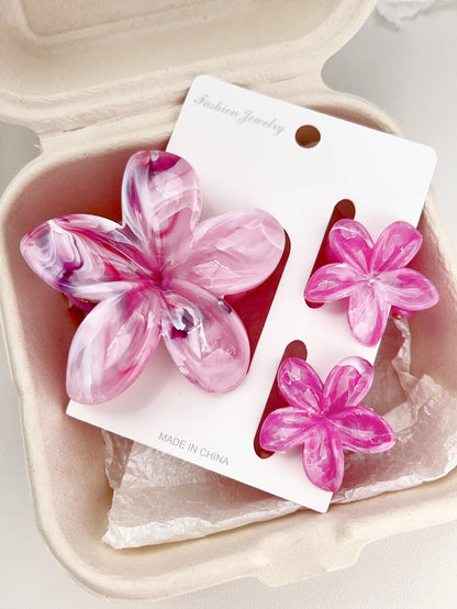 Hawaiian Flower Hair Claw Clips For Thin Hair Lightweight - Smarsty
