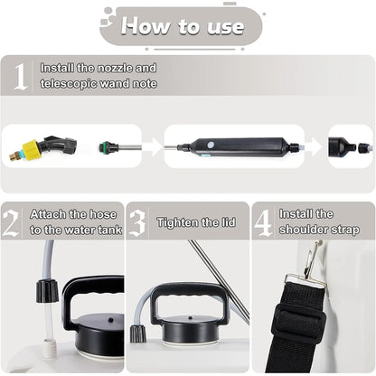 High-Pressure Electric Backpack Sprayer for Easy Irrigation - Smarsty