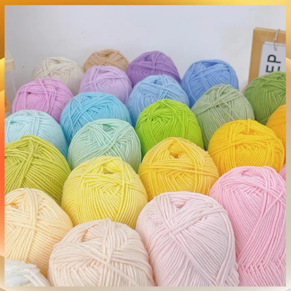 Soft Milk Cotton Yarn for Hand Knitting Projects - Smarsty
