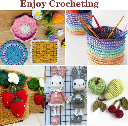 Portable Crochet Knitting Set with 59 Pieces and Storage Bag - Smarsty