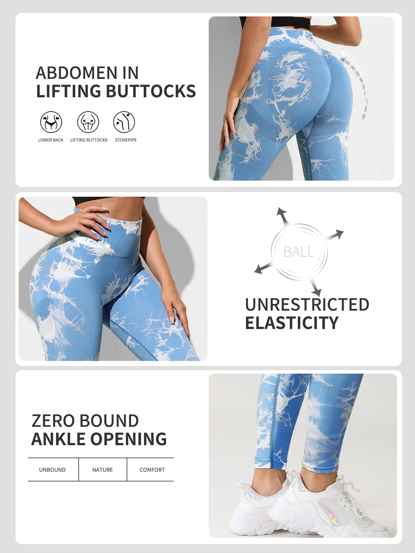 Tie Dye Yoga Pants Sport Leggings Women Seamless High Waist Push Up Woman Tights Fitness Workout Leggins Gym Clothing 2024 New - Smarsty