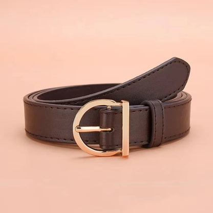 Women's PU Leather Belt Soft Pin Buckle Fashion - Smarsty
