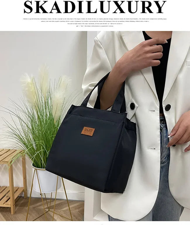 Large Capacity Insulated Lunch Bag With Sturdy Top Handle - Smarsty