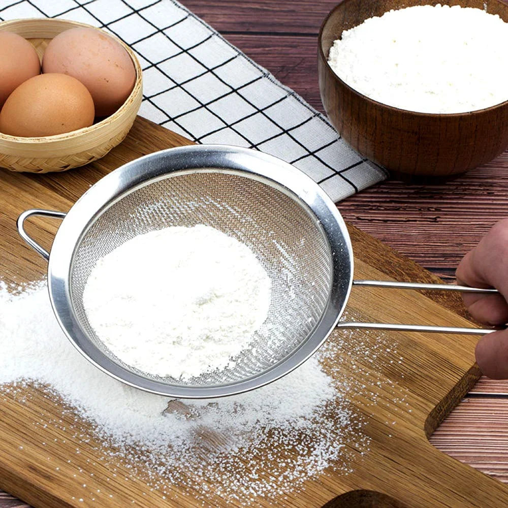 3pcs Stainless Steel Fine Mesh Strainer Set for Baking - Smarsty