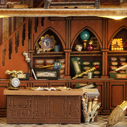 DIY Mini Wooden Doll House Assembly Building Model Pink Princess Villa Architecture Kit 3D Puzzle Dollhouse With Furniture Gifts by Smarsty