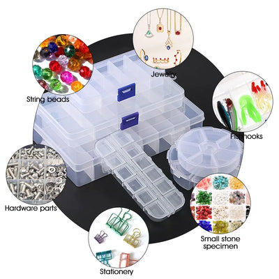 Transparent Adjustable Jewelry Storage Box for Easy Organization - Smarsty