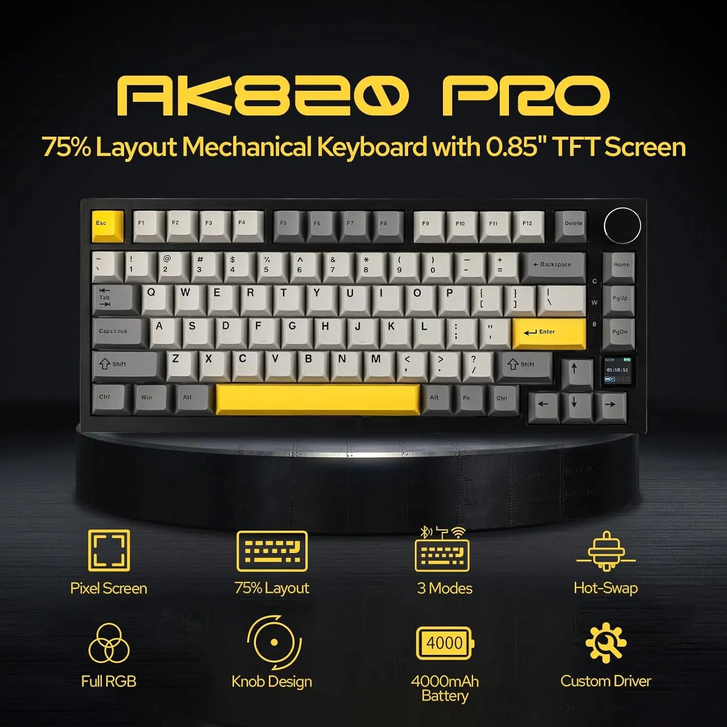Wireless Mechanical Keyboard With Bluetooth Five One RGB