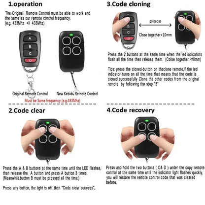 Universal Garage Remote Duplicator Easy Cloning Solution - Smarsty