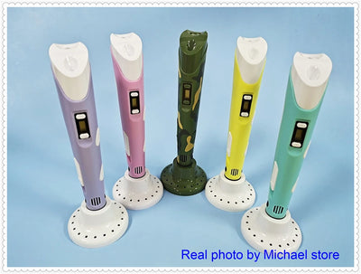 3D Pen 3d Printing Pen Children DIY Drawing Pens PLA Filament Birthday Christmas Boys Girls Gift For Kids With Travel Case - Smarsty