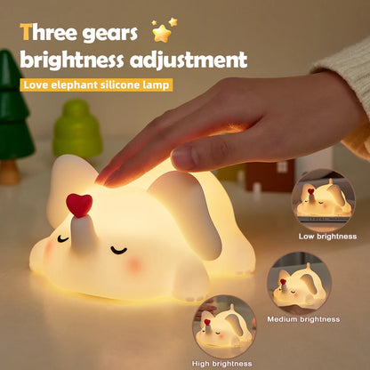 Cute Penguin Night Light Rechargeable Silicone Lamp for Kids - Smarsty