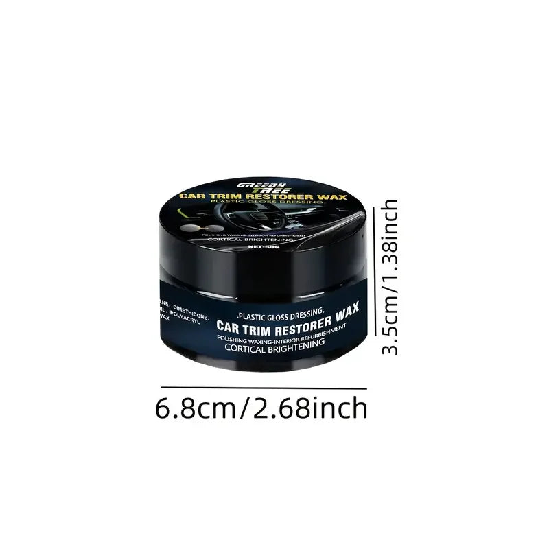 Crystal clear car plastic repair agent - car interior and panel renewal wax coating agent car wax car polishing wax - Smarsty