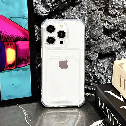 Transparent Card Holder Case For iPhone Wallet Shockproof - Smarsty