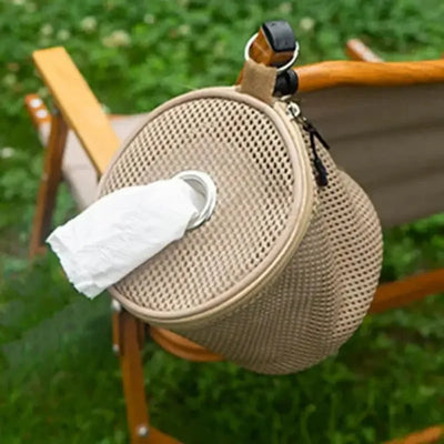 Outdoor camping tissue case roll paper storage bag with hook portable tissue holder tent hanging napkin holder camping supplies by Smarsty