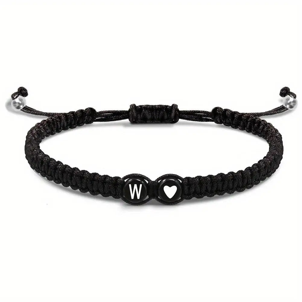 Handmade Adjustable Heart Bracelets A-Z Initials for Friendship - Smarsty