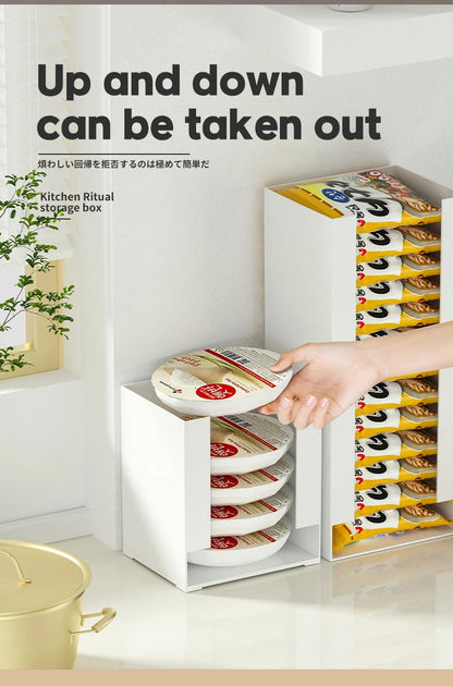 Korea Ramen Storage Box Kitchen Instant Noodle Cup Tissue Storage Bins Facial Mask Storage Box Multi-function Tabletop Organizer