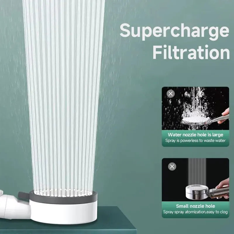 High Quality 8 Mode Shower Head Water Filter Adjustable High Pressure Shower Portable One-Key Stop Shower Bathroom Accessories - Smarsty