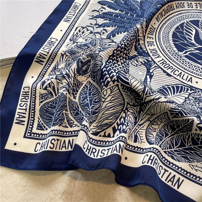 Luxury Satin Square Shawl Sunscreen Scarf for Women - Smarsty