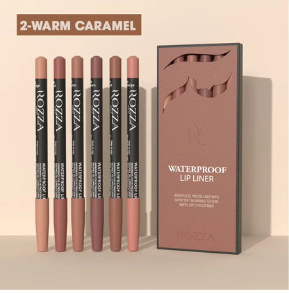 Rozza Waterproof Lip Liner Pencil Set for Long Lasting Wear - Smarsty
