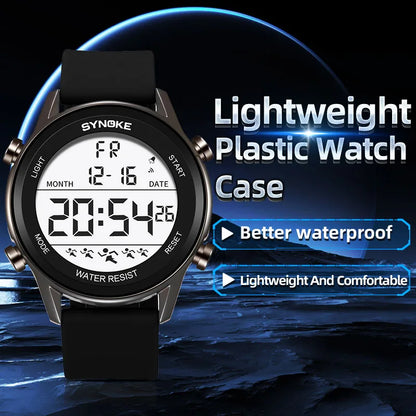 SYNOKE Men's Waterproof LED Digital Sports Watch - Smarsty