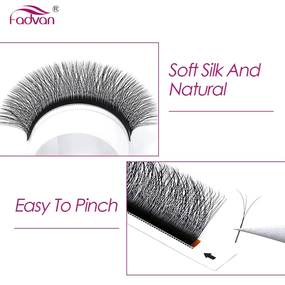 FADVAN 4D W Shape Eyelash Extensions Natural Volume Fans - Smarsty