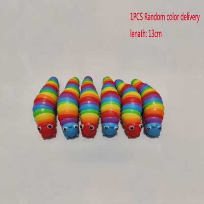3D Slug Fidget Toy Colorful Slug Snail Toy Articulated Flexible All Ages Relief Anti-Anxiety Sensory Toys for Children by Smarsty