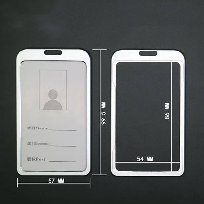 Employee Aluminium Alloy Plastic Credit Card  ID Card Cover Case Work Identity Badge Card Cover Bag Women Men Work Card Holders